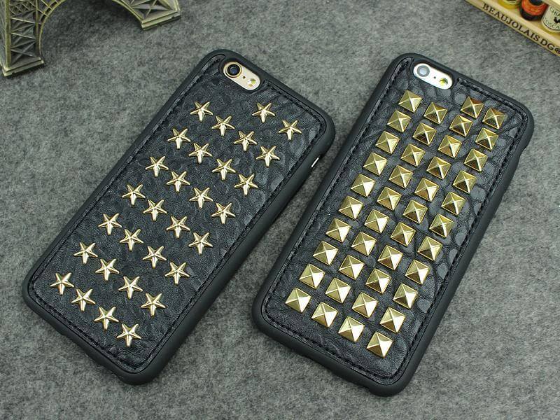 3D Cool Studs Rivet Punk Skull Design Silicone Case For iPhone Models - Image 0