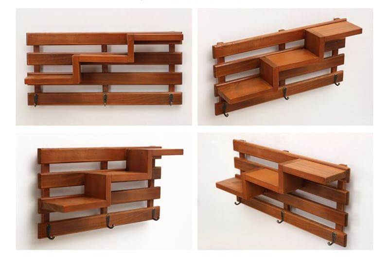 Handmade Wood Boxes Shelf Organizer - Image 5