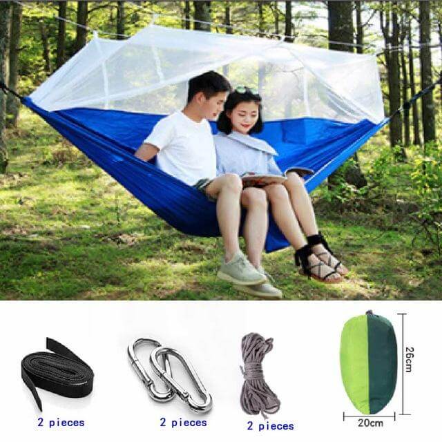 Garden Hanging Nylon Bed and Mosquito Net Outdoor Travel Jungle Camping Tent - Image 2