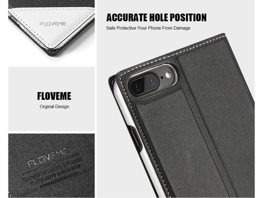 Luxury Flip Card Slot Leather Cases For iPhone X and Other Models - Image 1