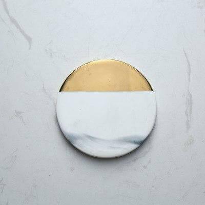 Luxury European Style Marble Stripes Ceramic Coaster - MaviGadget