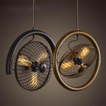 Vintage Iron Retro Fan Ceiling Droplight Chandelier Lamp