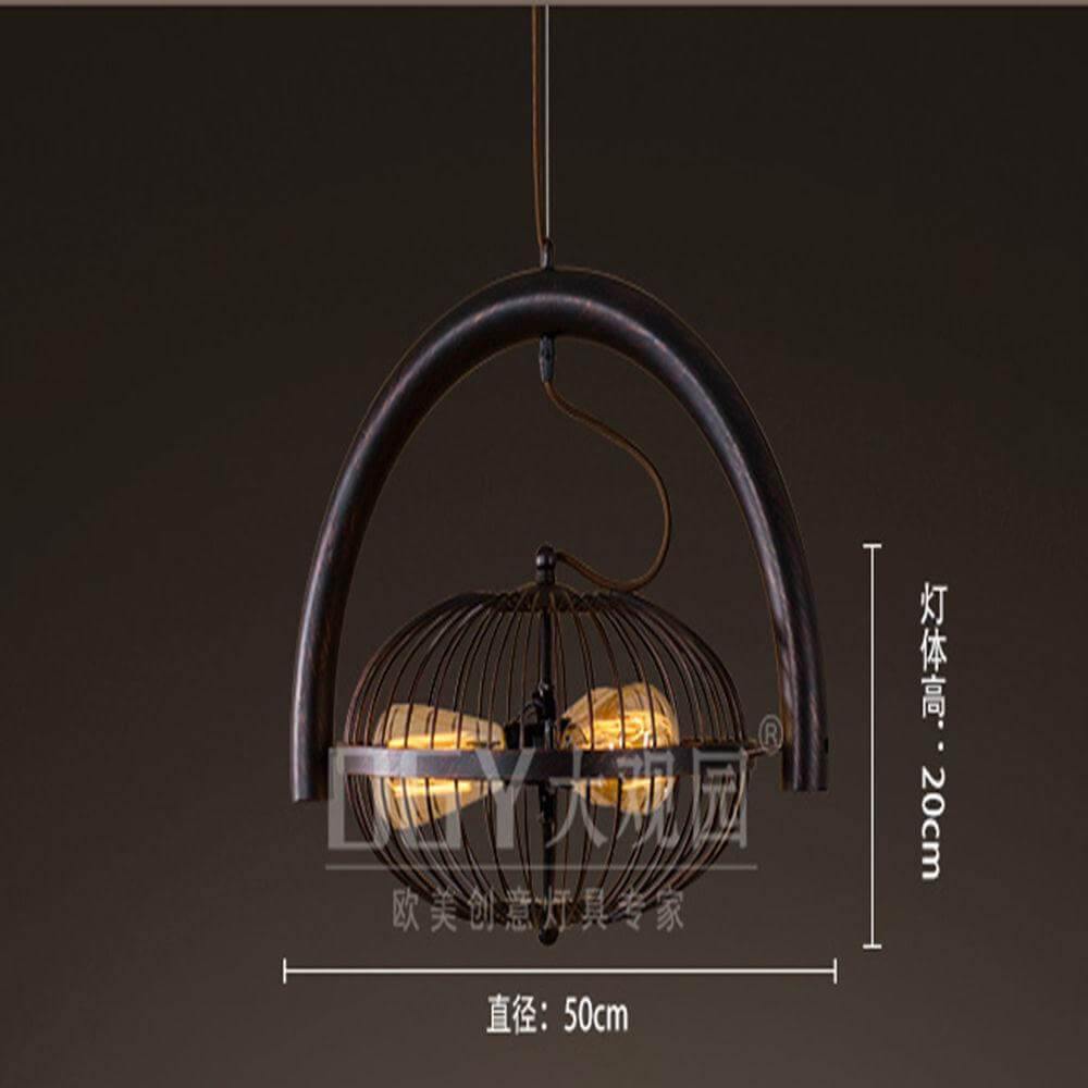 Vintage Iron Retro Fan Ceiling Droplight Chandelier Lamp