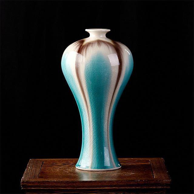 Classical Ancient Jingdezhen Ice Crack Ceramic Glaze Vase - Image 6