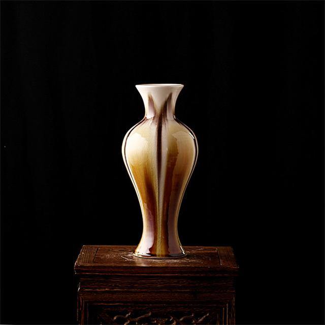 Classical Ancient Jingdezhen Ice Crack Ceramic Glaze Vase - Image 4