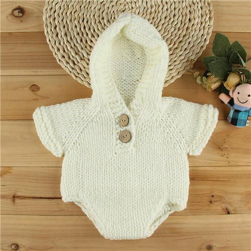 Newborn Baby Crochet Romper Knit Costume - Image 3