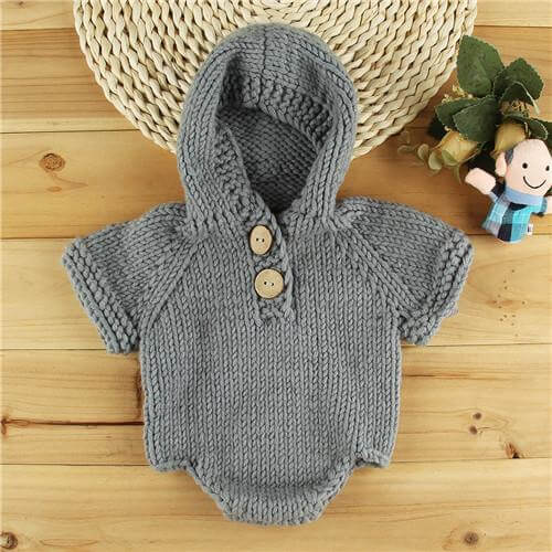 Newborn Baby Crochet Romper Knit Costume - Image 2