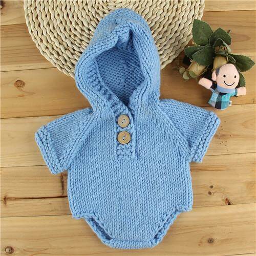 Newborn Baby Crochet Romper Knit Costume - Image 6