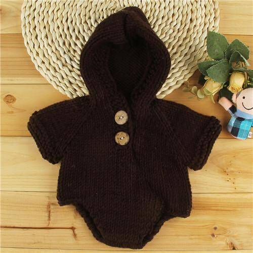 Newborn Baby Crochet Romper Knit Costume - Image 1