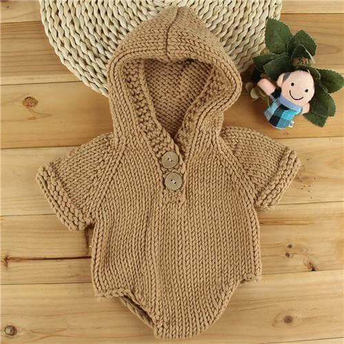 Newborn Baby Crochet Romper Knit Costume - Image 4