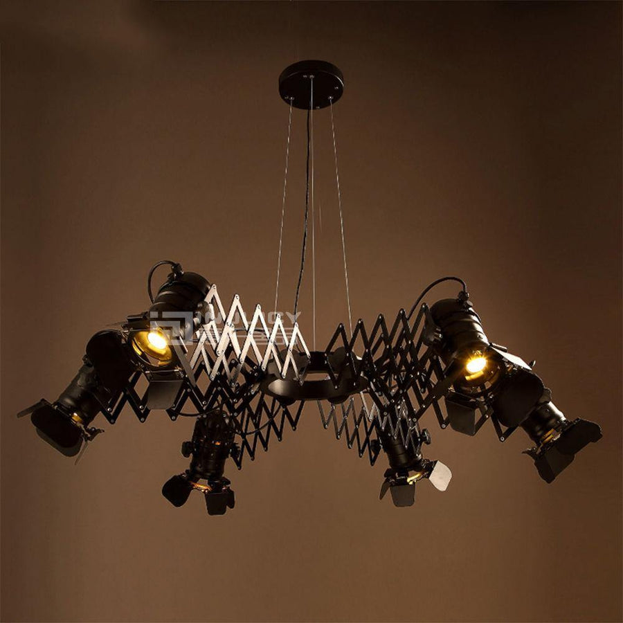 Retro Vintage Retractable Ceiling Spotlight Chandelier Lamp - Image 0