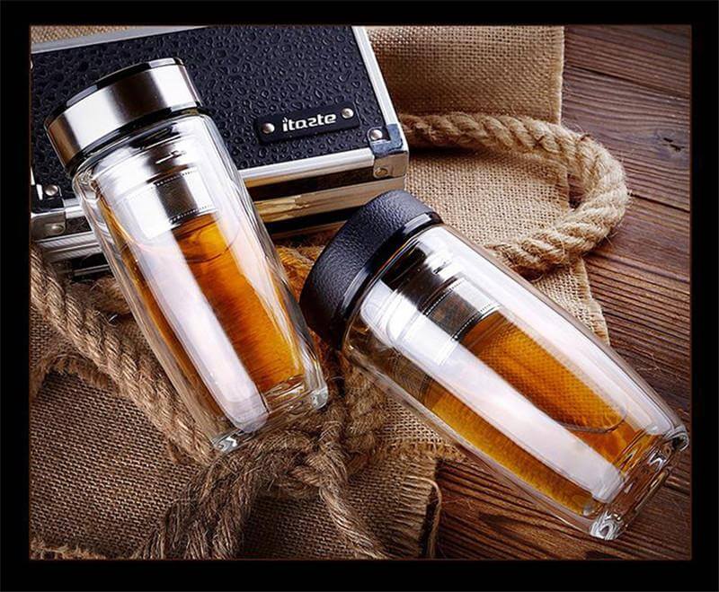 Double Insulated Glass Bottle - MaviGadget