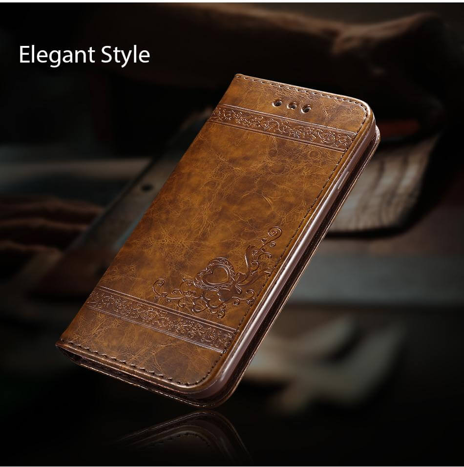 Retro Leather Case For iPhone Models - MaviGadget