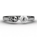 Fashion Skull Stainless Steel Red Rose Ring