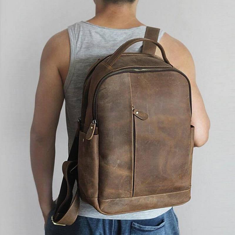 Luxury Genuine Leather Casual Backpack - MaviGadget