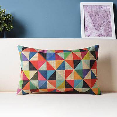 Geometric Lumbar Colorful Pillow Cushion Cover - Image 4