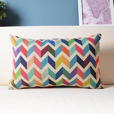 Geometric Lumbar Colorful Pillow Cushion Cover - MaviGadget