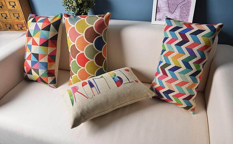 Geometric Lumbar Colorful Pillow Cushion Cover - Image 1
