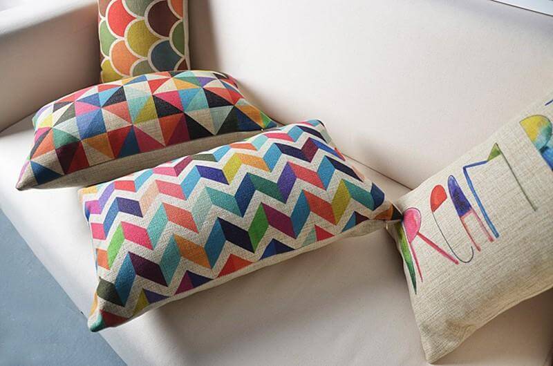 Geometric Lumbar Colorful Pillow Cushion Cover - Image 6
