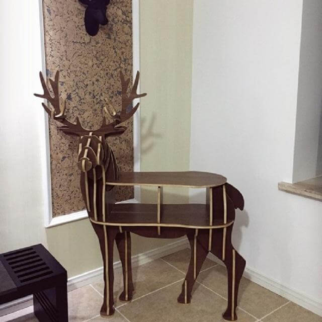 High-end Wooden Reindeer Puzzle Table - Image 6