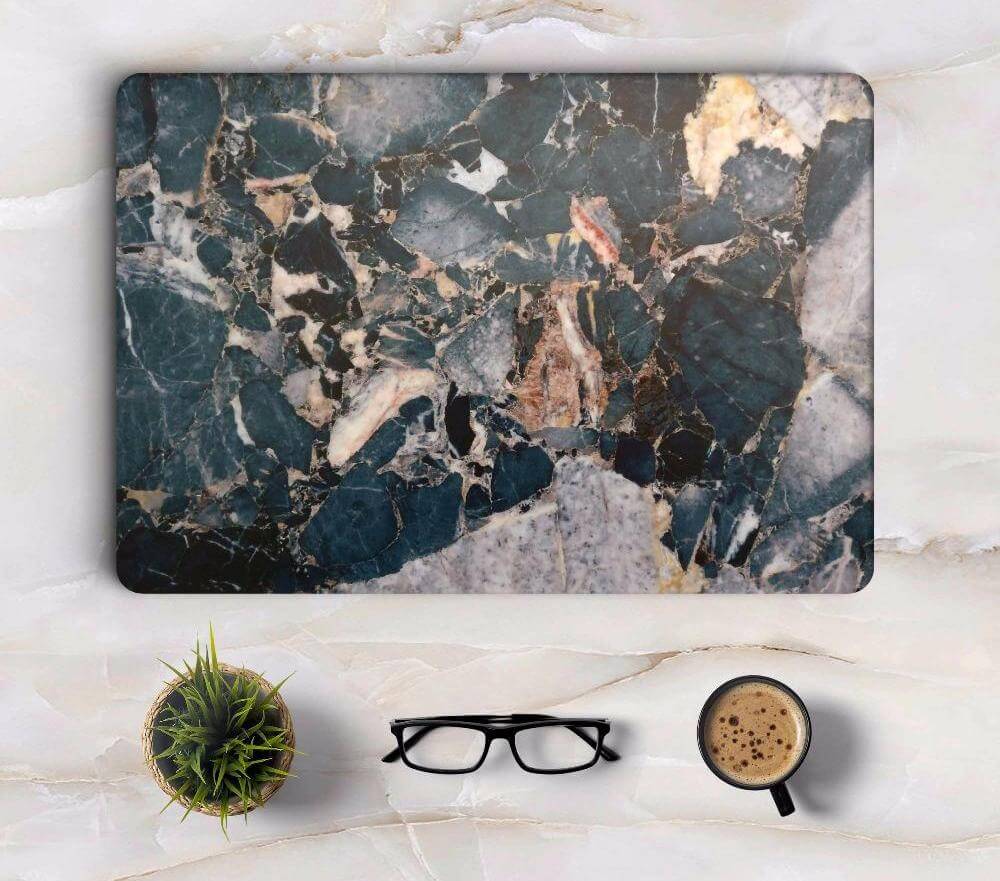 Blue Marble Grain Full Body Cover Skin for Macbook