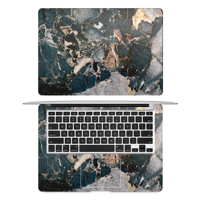 Blue Marble Grain Full Body Cover Skin for Macbook - Image 3