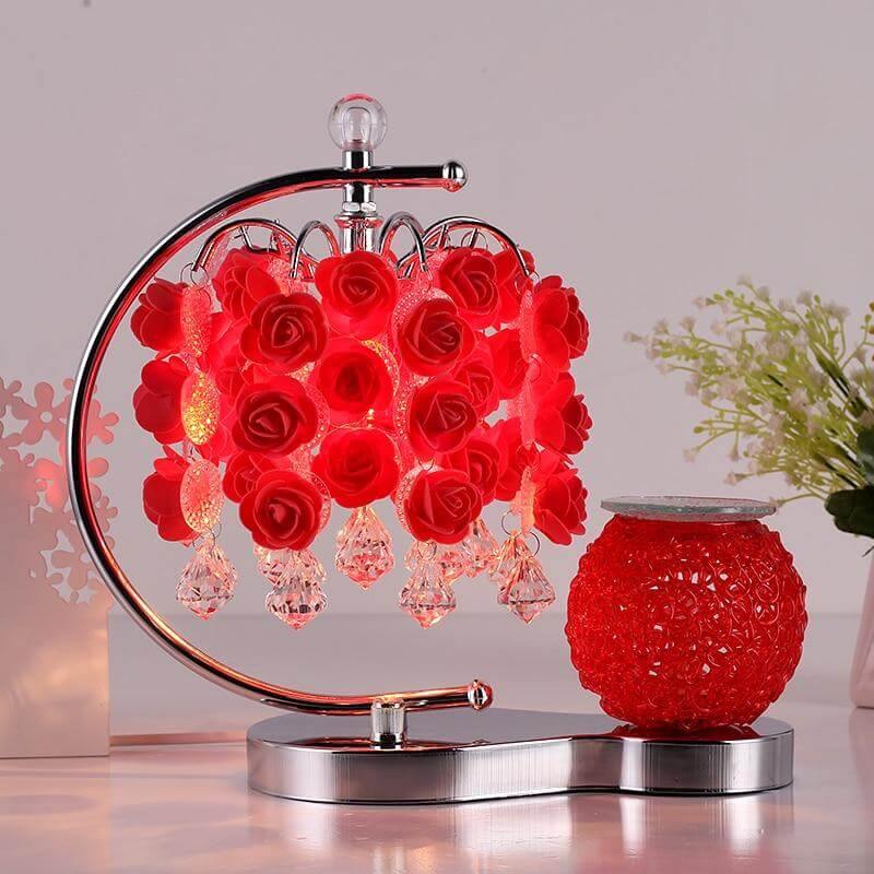 Rose Table Lamp with Aromatherapy Cup - Image 0