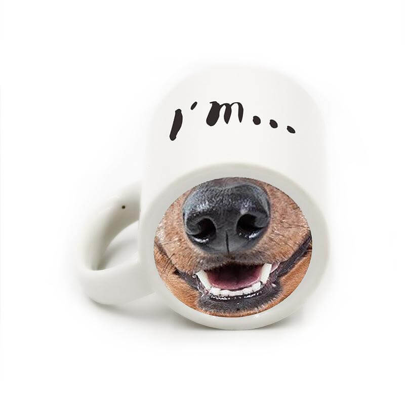 Ceramic Dog Nose Coffee Mug - Image 3