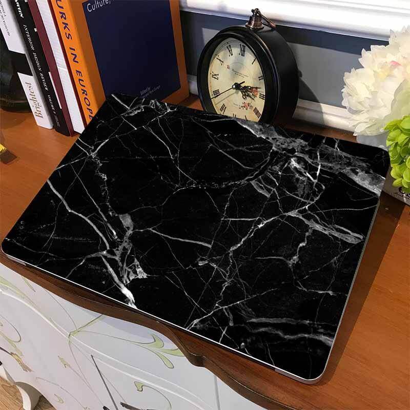 Black Marble Grain Skin Laptop Sticker for Apple Macbook