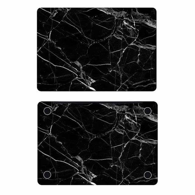 Black Marble Grain Skin Laptop Sticker for Apple Macbook