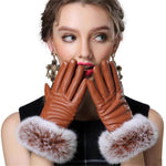 Women Genuine Rabbit Fur Gloves