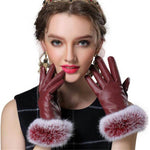 Women Genuine Rabbit Fur Gloves