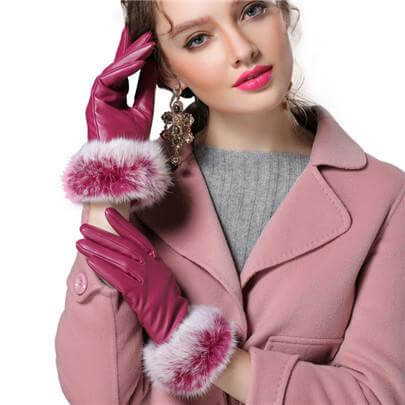 Women Genuine Rabbit Fur Gloves - Image 6