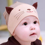 DreamShining Cotton Baby Hat Lovely Cat Stripe for babies - MaviGadget