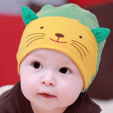 DreamShining Cotton Baby Hat Lovely Cat Stripe for babies - Image 3