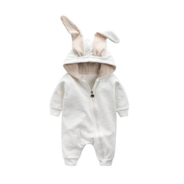 Warm Bunny Ear Rompers Winter Infant Rabbit Style Jumpsuit - Image 6
