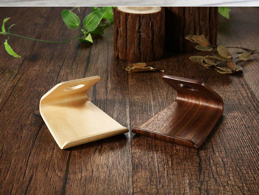 Wooden Phone Holder Stand Station Dock For Iphone Models - Image 3