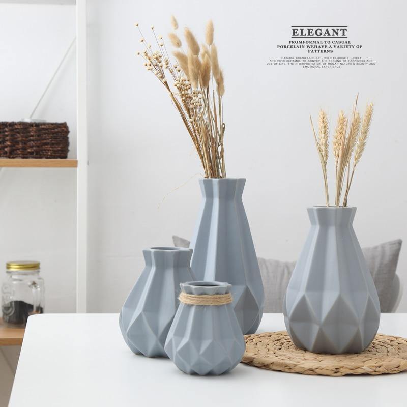 Modern Europe Brief Matt Diamond Porcelain Ceramic Vase - Image 21