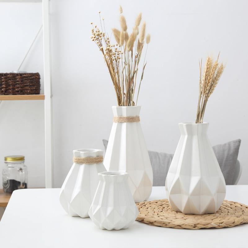 Modern Europe Brief Matt Diamond Porcelain Ceramic Vase - Image 12