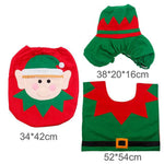 3pcs Fancy Santa Claus Toilet Seat Covers