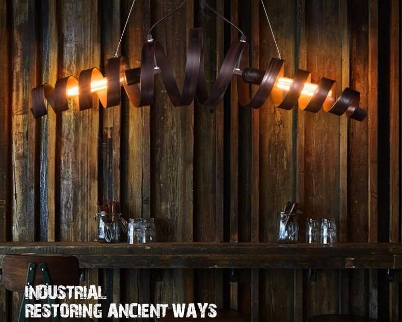 Vintage Circle Chandelier Ceiling Lamp - Image 1