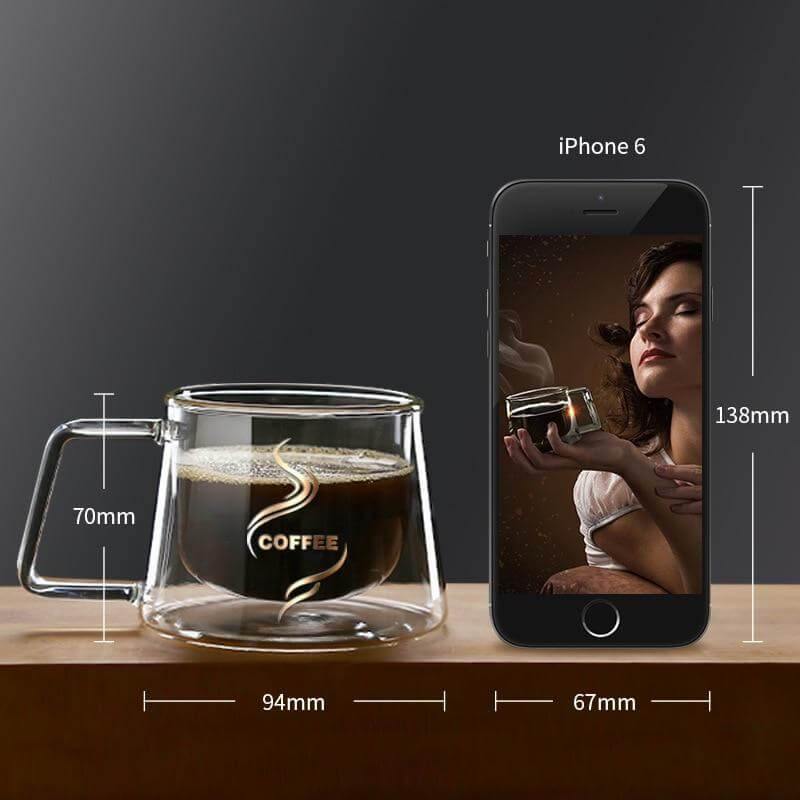 Double Glass High Temperature Coffee Cup - Image 2
