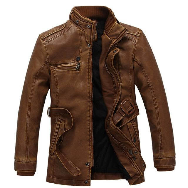 Winter Stylish Leather Jacket - Image 3