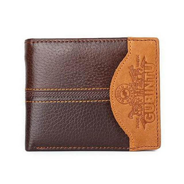 Genuine Leather Men Wallets with Coin Pocket Zipper - Image 0