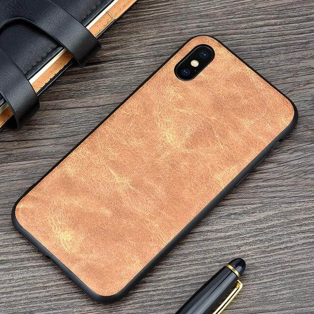 Vintage PU Leather Case for iPhone X and Other Models - Image 1