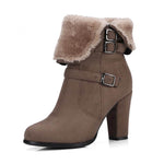 Thick Plush Snow Ankle Boots