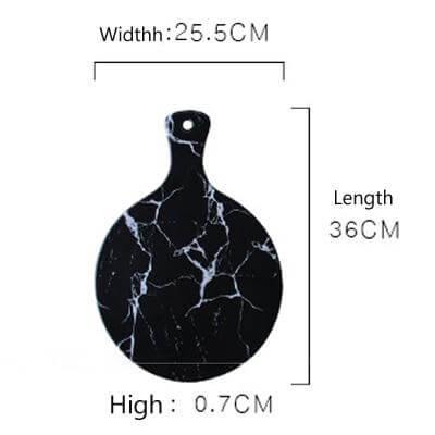 Luxury Ceramic Creative Marble Stripe Large Pizza Plate - Image 4
