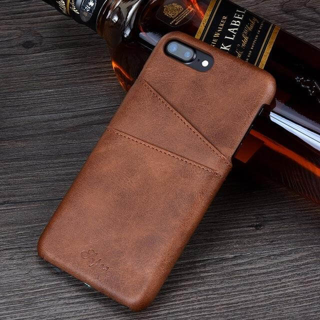 Luxury Leather Wallet Case for Iphone Models - MaviGadget