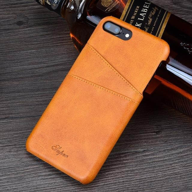 Luxury Leather Wallet Case for Iphone Models - MaviGadget