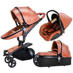 360 Degree Rotation Baby Stroller 3 in 1 with Car Seat